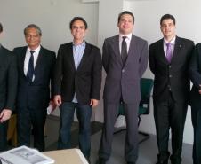 A partir da esquerda: Flávio Eduardo Lethier Rangel (Subcorregedor-Geral do Rio de janeiro), Sérgio Parigot de Souza (Corregedor-Geral do Paraná), Eduardo Vieira Carneiro (Corregedor-Geral de Minas Gerais), Bruno Barcala Reix (Defensor Público de Minas Gerais), Adalberto Pelli (Defensor Público de Minas Gerais) e Gustavo Costa Lopes (Corregedor-Geral do Espirito Santo).