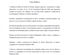 A imagem consiste de uma cópia da nota pública.