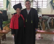 Formanda da 1ª turma de Operadores Em Direitos Étnicos E Coletivos Faxinalenses.