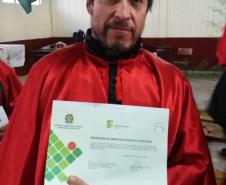 Formando da 1ª turma de Operadores Em Direitos Étnicos E Coletivos Faxinalenses.