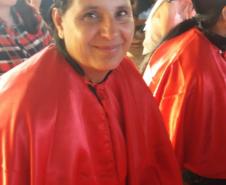 Formanda da 1ª turma de Operadores Em Direitos Étnicos E Coletivos Faxinalenses.