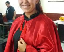Formanda da 1ª turma de Operadores Em Direitos Étnicos E Coletivos Faxinalenses.