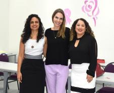 Dra. Camile Vieira da Costa, dra. Luciana Tramujas Azevedo Bueno e dra. Patrícia Rodrigues Mendes.
Foto: Assessoria de Imprensa da Adepar