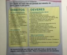 Banner informativo "Direitos e deveres do Acompanhante" 