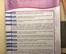Banner informativo "Dez passos para o sucesso do aleitamento materno" 