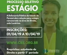 DPPR abre vagas de estágio em Curitiba e Londrina