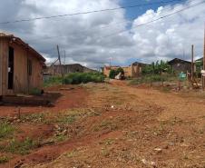 Parte do terreno da invasão.