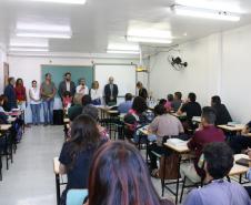 A aula inaugural contou com aproximadamente 35 alunos