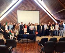 Participantes do evento de lançamento do Plano Regional de Enfrentamento à Violência Sexual Contra Crianças e Adolescentes do Boqueirão.