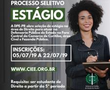 DPE-PR abre vagas de estágio para graduação e pós em Curitiba