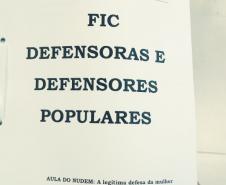 A aula aconteceu na quarta-feira (03) e teve como tema principal a legítima defesa da mulher em situação de violência de gênero