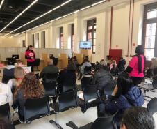 Assistidos da DPE-PR na palestra