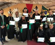 O curso foi realizado pelo povo indígena Guarani Nhandewa que vive no norte pioneiro do Estado