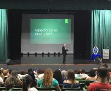 O coordenador do NUDIJ, dr. Marcelo Lucena Diniz, durante sua apresentação.