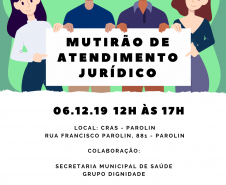 A ação será no dia 06/12, das 12h às 17h, no Centro de Referência de Assistência Social do bairro