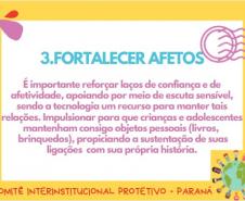 Material foi desenvolvido em grupo de trabalho do comitê, o qual a DPE-PR integra, e tem como foco as crianças e adolescentes acolhidas(os)