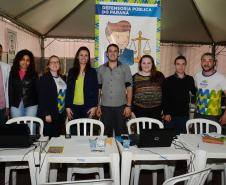 Equipe que trabalhou na 8ª edição de 2014 do “Mutirão da Cidadania – O Paraná em Ação”, realizado em Terra Roxa, no oeste do estado, nos dias 27 e 28 de setembro.