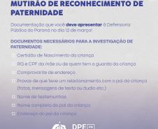 DPE-PR realiza nova etapa do Mutirão de Reconhecimento de Paternidade