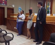 Cristina Dias, assistente social do CREAS II, e os defensores públicos Lívia Brodbeck e Matheus Munhoz.

