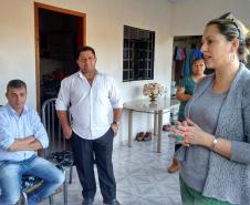 A assessora jurídica Vanusa Hoffmann e os vereadores Rubinho e Huck.