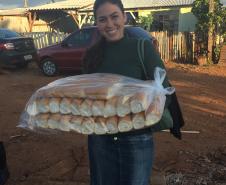 Pães produzidos por detentos foram entregues à comunidade de Bubas.