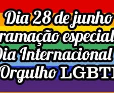 Cartaz da programação do Dia Internacional do Orgulho LGBTI