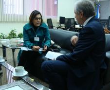 A presidente da Associação Brasileira de Magistrados, Promotores de Justiça e Defensores Públicos da Infância e da Juventude (ABMP), Hélia Maria Barbosa, e o diretor-geral brasileiro da Itaipu Binacional, Jorge Samek. 