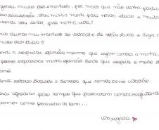 Como forma de avaliação, no último encontro os adolescentes escreveram cartas relatando o que haviam aprendido durante os grupos. 