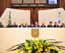 A nova Mesa Executiva da Assembleia Legislativa do Paraná (Alep) para o biênio 2017-2018 foi empossada nesta quarta-feira (1º).
