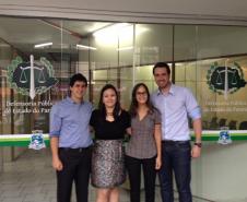 Os defensores públicos de Foz do Iguaçu: Nicholas Moura e Silva, Renata Tsukada, Livia Martins Salomão Brodbeck e Matheus Cavalcanti Munhoz.