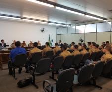 A audiência, presidida pelo juiz de direito da Justiça Militar do Estado, Davi Pinto de Almeida, reuniu os membros do Conselho Especial de Justiça Militar Estadual: o major Altemistoncley Diogo Rodrigues, os capitães Reginaldo Rohden Cezar, Eleandro Azevedo e Sérgio Vieira Benício, além do defensor público Rodolpho Mussel e o promotor de justiça Aurélio José Aggio.