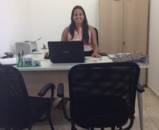 A defensora Cinthia Santos.