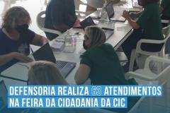 Imagem do atendimento da Defensoria Pública na Feira da Cidadania da CIC
