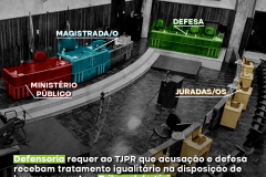 Defensoria requer ao TJPR que acusação e defesa recebam tratamento igualitário na disposição de lugares perante o Tribunal do Júri