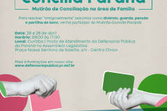 Imagem mostra duas pessoas com balões diálogos na mão. No cartaz, se lê: