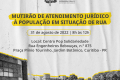 Mutirão de Atendimento Jurídico à População em Situação de Rua