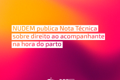 NUDEM expede Nota Técnica sobre direito ao acompanhante na hora do parto