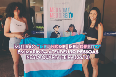 Mutirão “Meu Nome, Meu Direito” em Maringá atendeu 70 pessoas nesta quarta-feira (26/10)