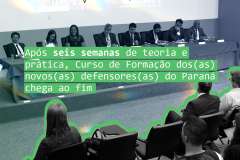 Fim do curso dos defensores