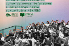 Imagem com a capa da matéria. Na foto temos a plateia do evento junto do título da reportagem.