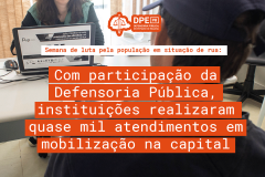 Imagem com foto da 2ª edição da ação itinerante pelas pessoas em situação de rua.