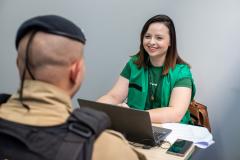 Defensoria realizou atendimentos e orientações jurídicas no 33º Batalhão da PMPR. 