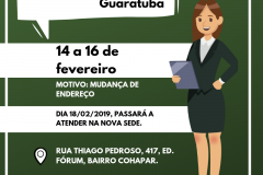 Folder informativo sobre a suspensão.