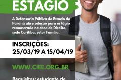 DPPR abre vagas de estágio no Setor da Família 