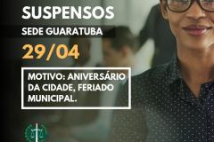 Suspensão de expediente: Guaratuba