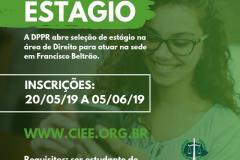 DPPR abre vaga de estágio em Francisco Beltrão