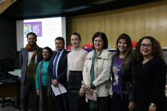 Da esquerda para a direita, o deputado estadual, Goura, a socióloga e palestrante, Ligia Aparecida Corrêa Cardieri, o defensor público e representante da ADEPAR, dr