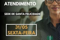 Suspensão de atendimento Sede de Santa Felicidade 