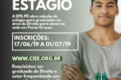 DPE-PR abre vagas de estágio para graduados de Direito em Ponta Grossa