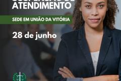 Suspensão de atendimento: Sede em União da Vitória